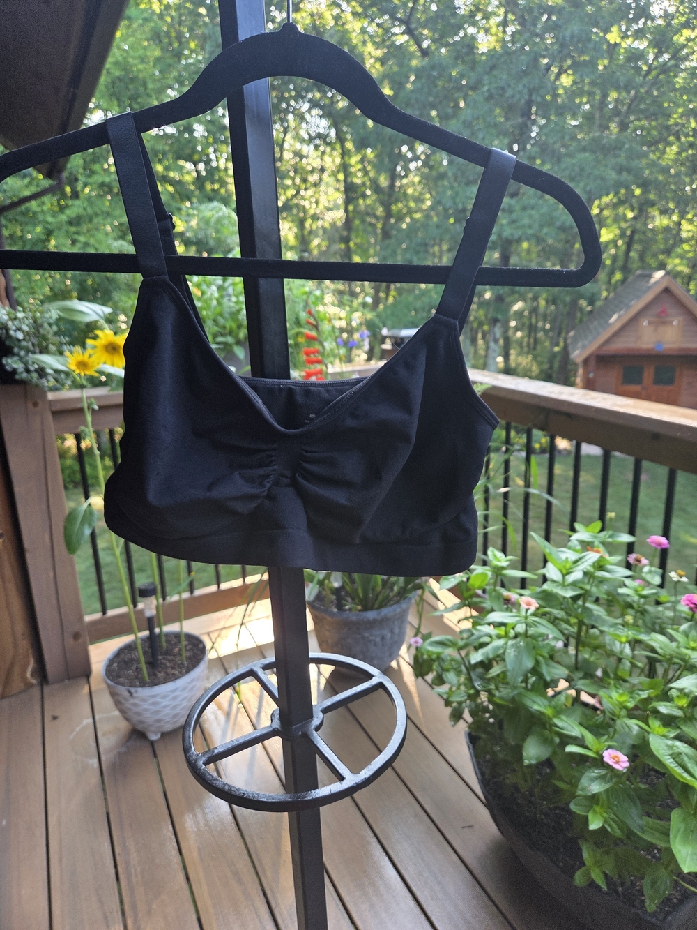 Wireless Black Bralette - Comfortable Everyday Support
